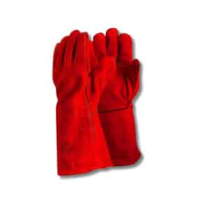 Guante Soldador Rojo con Forro